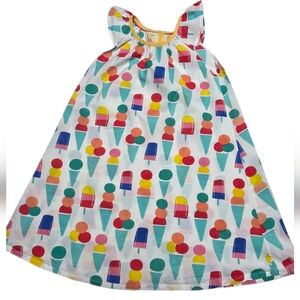 Colorful Ice Cream Print Dress for Toddler Girls Size 6T